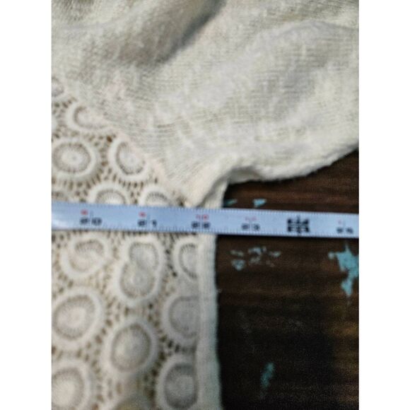 Lucky Brand Cream Sweater 2X Womens Plus Size Textured Layard - Picture 9 of 10